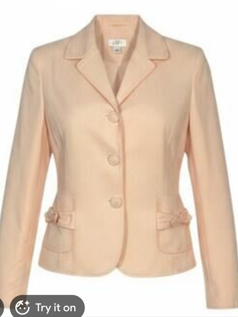 LOFT | Ann Taylor Dot Pink Peach Cream Blazer